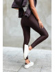 Czekoladowe elastyczne legginsy push-up wish
