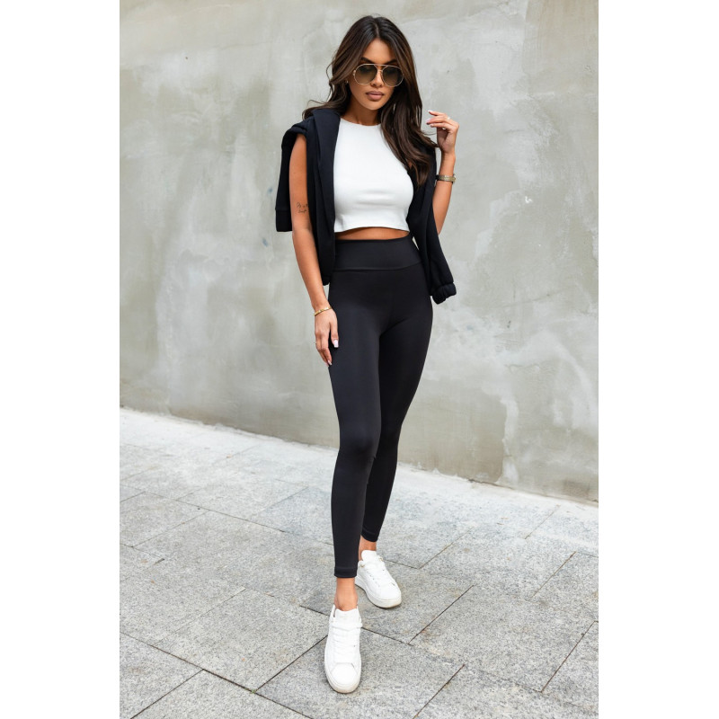 Czarne klasyczne legginsy push-up naomar