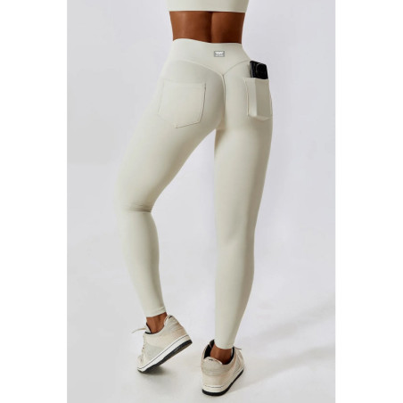 Spodnie push up modelujące kremowe ZAPPY FLEXI K131 MITARE