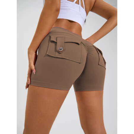 Push-Up Damen Shaping Shorts braun ZAPPY TRENDY K133 MITARE