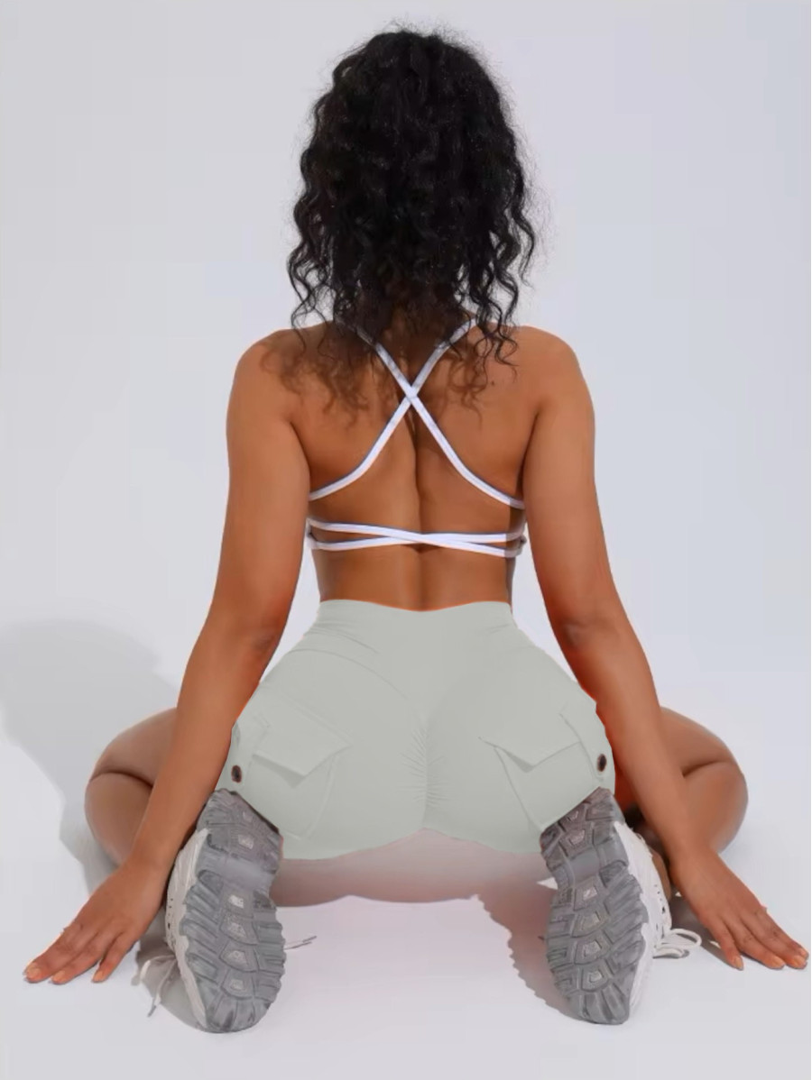Pantaloncini push up modellanti da donna grigio chiaro ZAPPY TRENDY K133 MITARE