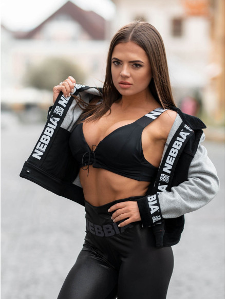 Lace-up sport bra N694 BLACK NEBBIA 2