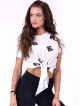 Tied knot Letters T-shirt N680 WHITE NEBBIA