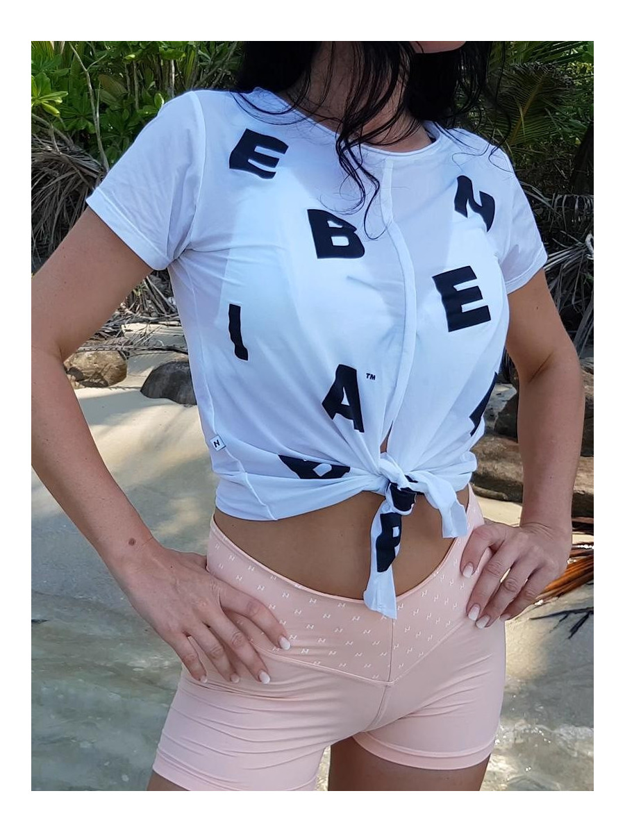Shirt Letters mit Schnürrung N680 WEIß NEBBIA
