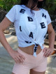 Chemise liée Lettres N680 BLANC NEBBIA