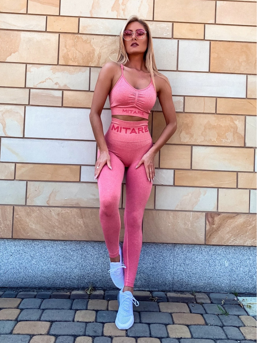 Leggings sin costuras PUSH UP MAX K001 rosa MITARE