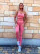 Legginsy damskie bezszwowe różowe PUSH UP MAX K001 MITARE