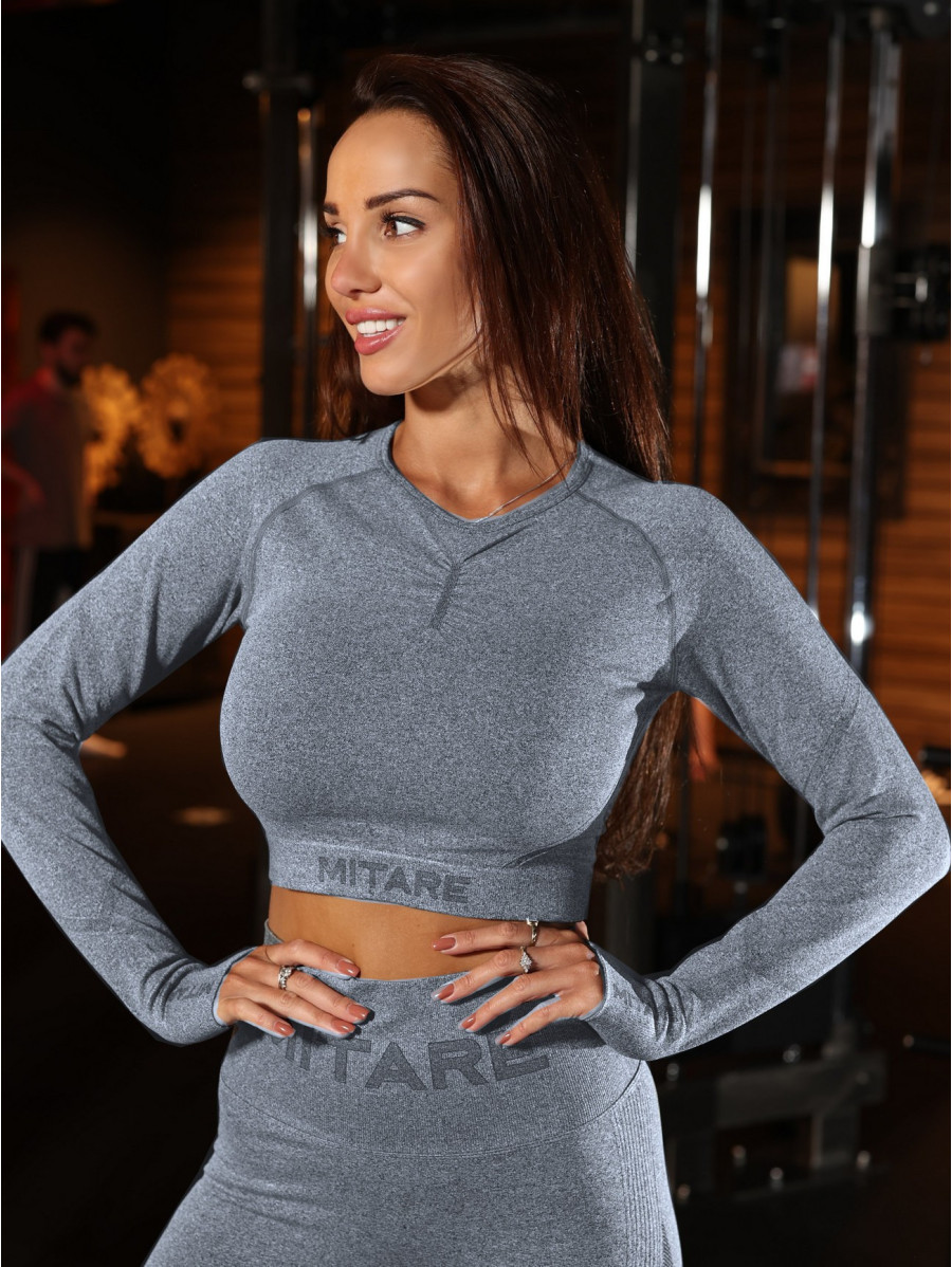 Top court sans couture PUSH UP MAX K084 gris foncé MITARE