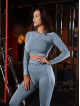Seamless leggings PUSH UP MAX K001 blue MITARE