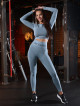 Seamless leggings PUSH UP MAX K001 blue MITARE