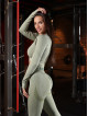 Top corto senza cuciture PUSH UP MAX K084 army green MITARE