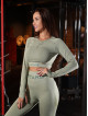 Seamless Crop Top PUSH UP MAX K084  army green MITARE