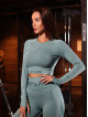 Seamless Crop Top PUSH UP MAX K084  red wine MITARE