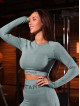Seamless Crop Top PUSH UP MAX K084  red wine MITARE