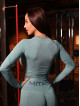 Crop top bezszwowy PUSH UP MAX K084 zielony MITARE