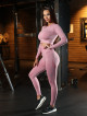 Top corto sin costuras PUSH UP MAX K084 vino tinto MITARE