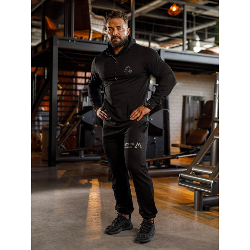 Hooded sweatshirt K088 black MITARE PRO MAN