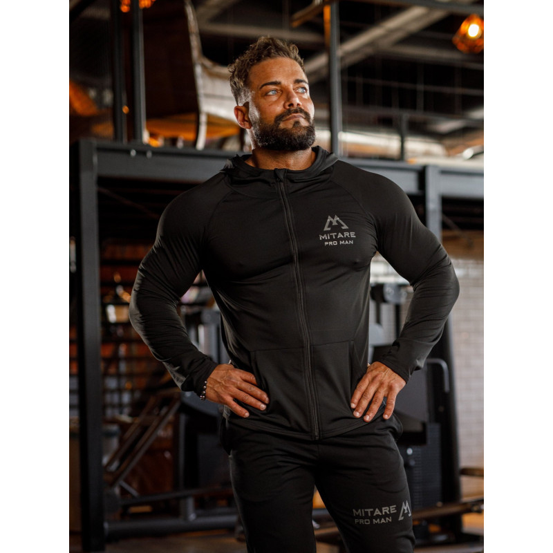 Sweat à capuche K085 noir MITARE PRO MAN