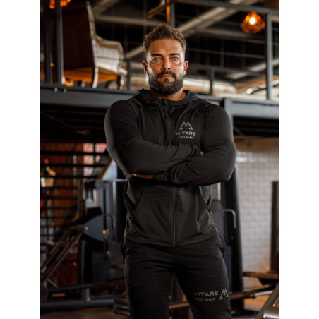Hooded sweatshirt K085 black MITARE PRO MAN
