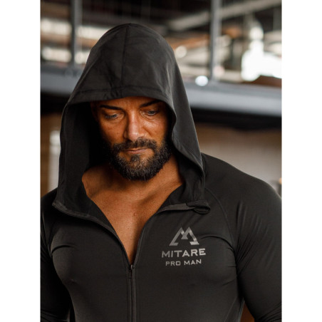Hooded sweatshirt K085 black MITARE PRO MAN