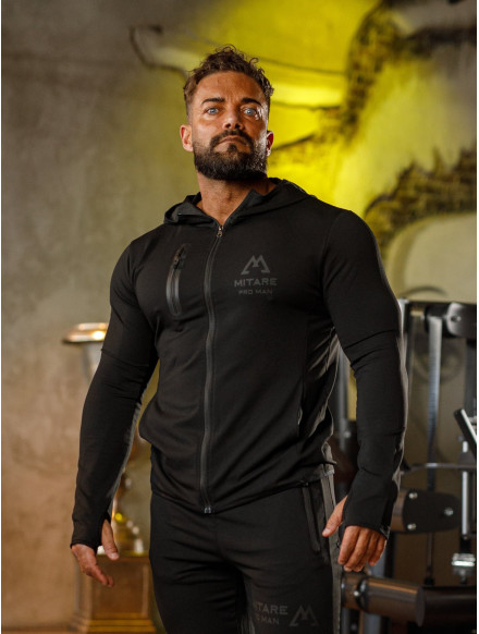 Hooded sweatshirt K086 black MITARE PRO MAN
