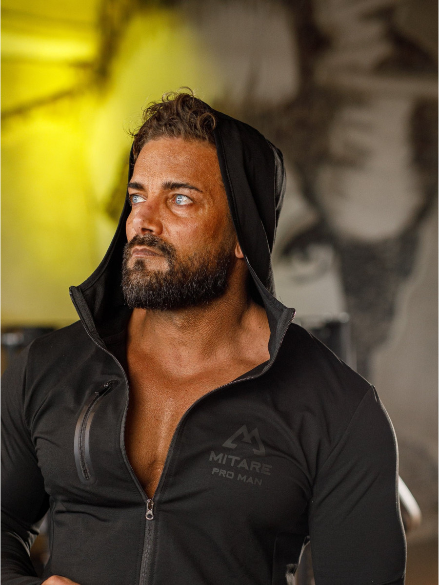 Sudadera con capucha K085 negro MITARE PRO MAN