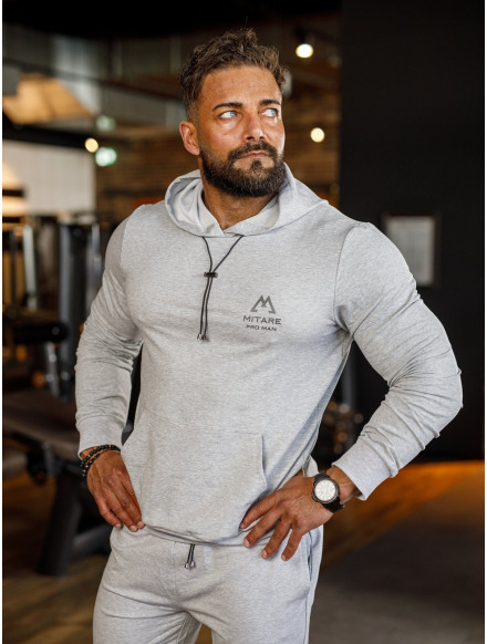 Sweat à capuche K088 gris clair MITARE PRO MAN