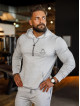 Felpa con cappuccio K088 grigio chiaro MITARE PRO MAN