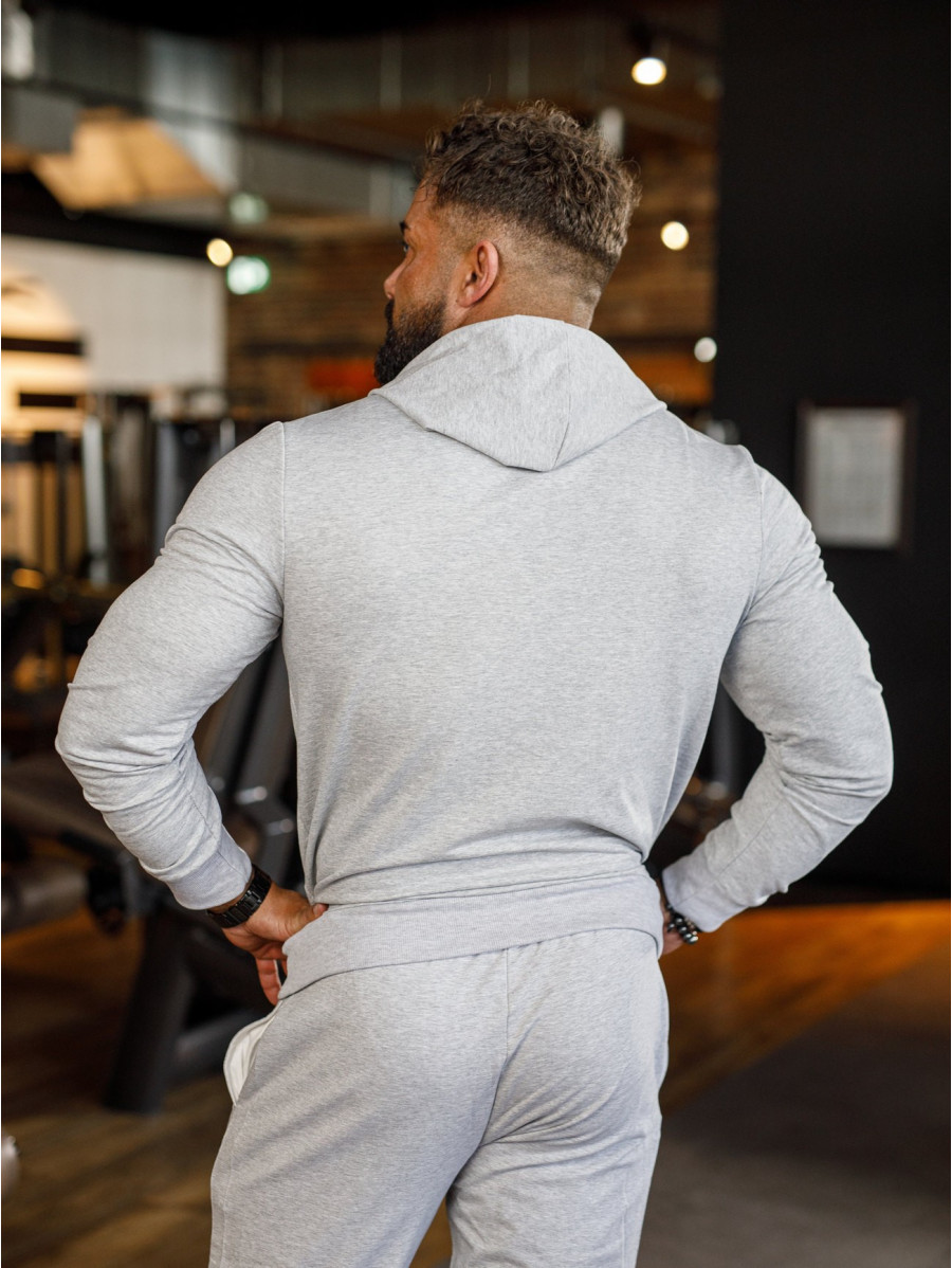 Sudadera con capucha K088 gris claro MITARE PRO MAN