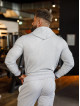 Felpa con cappuccio K088 grigio chiaro MITARE PRO MAN