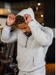 Kapuzenpullover K088 hellgrau MITARE PRO MAN