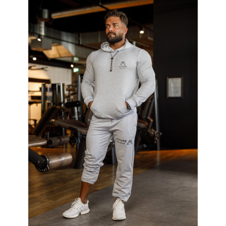 Hooded sweatshirt K088 light gray MITARE PRO MAN
