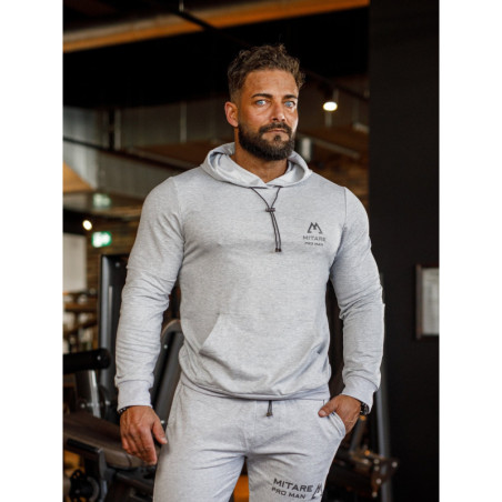 Kapuzenpullover K088 hellgrau MITARE PRO MAN