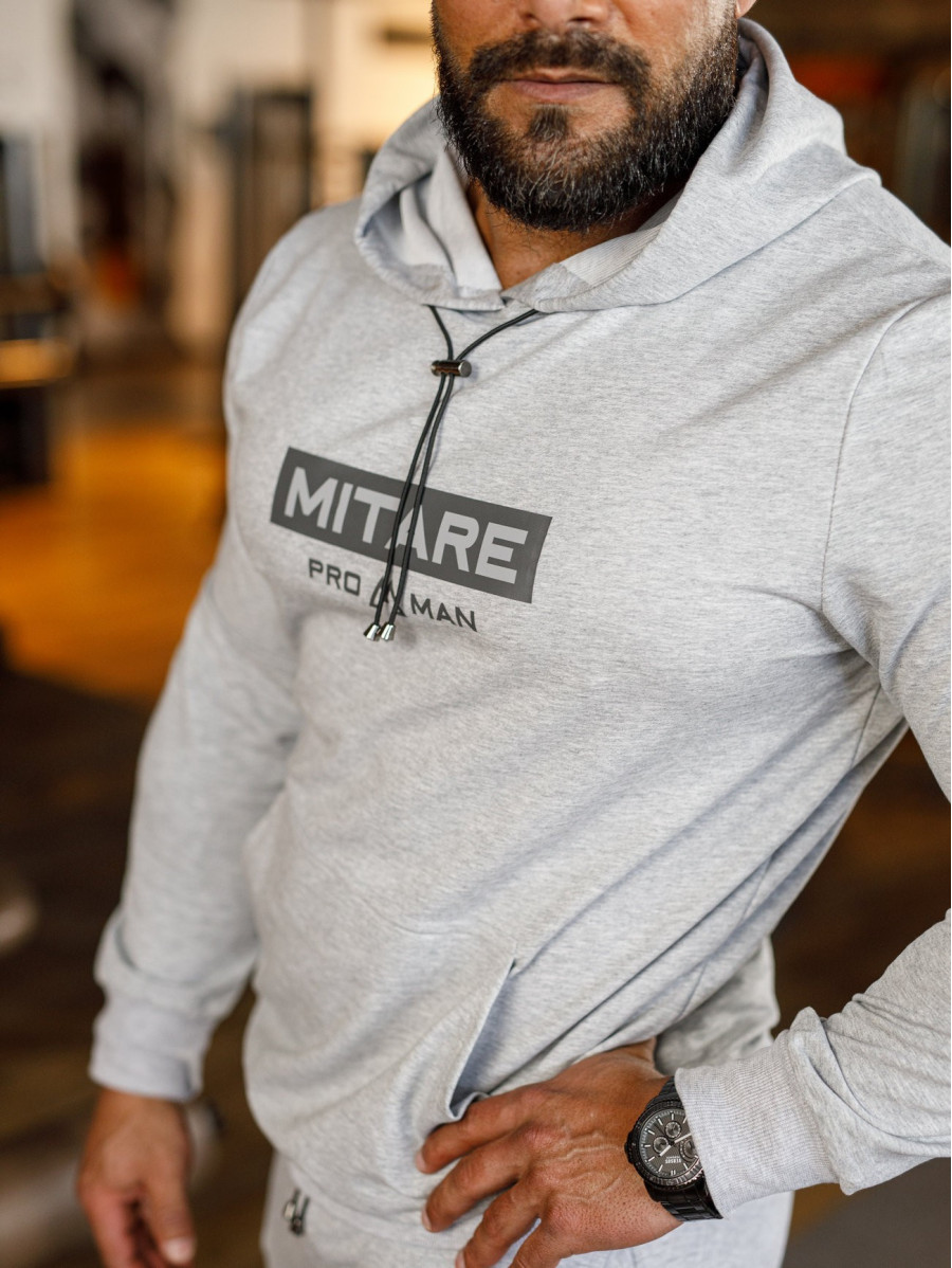 Kapuzenpullover K103 hellgrau MITARE PRO MAN