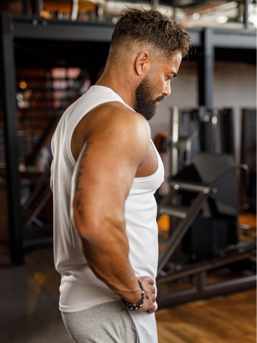 Tank top K092 white MITARE PRO MAN