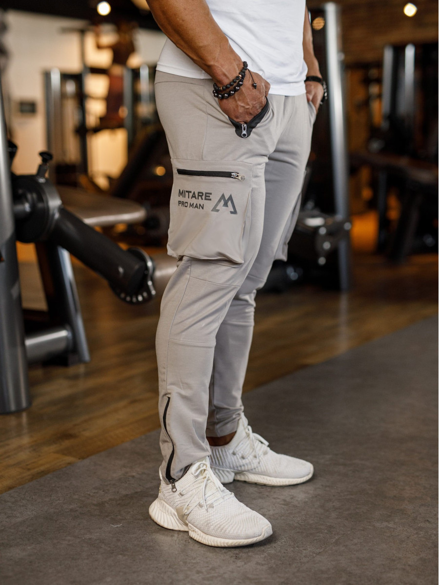 Joggers pants K102 light gray MITARE PRO MAN