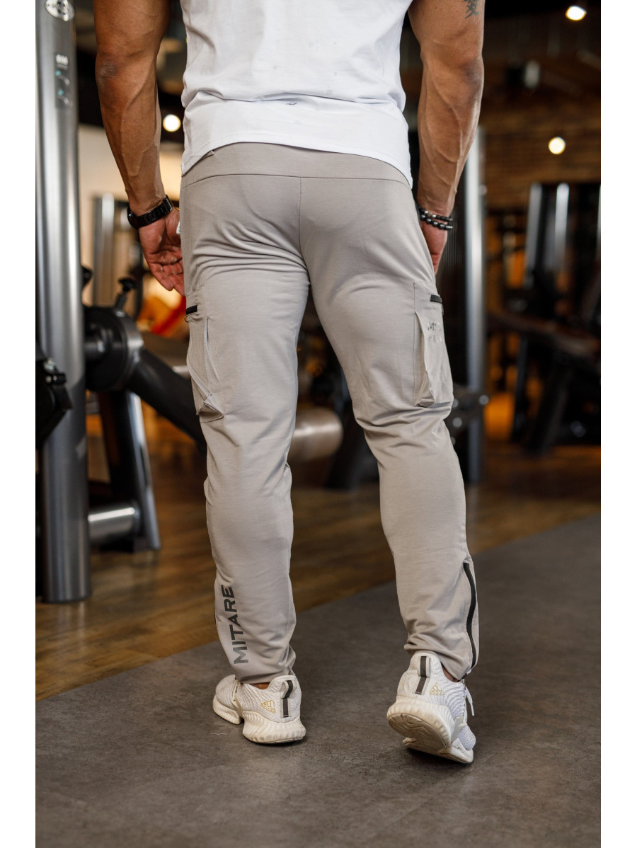 Spodnie joggery K102 jasnoszare MITARE PRO MAN