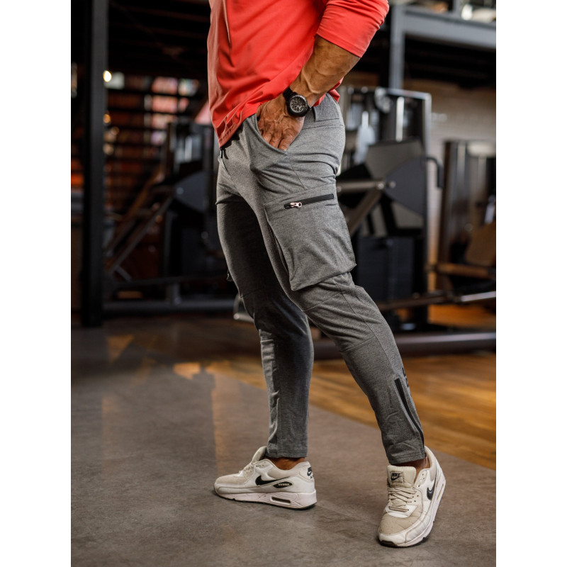 Spodnie joggery K102 ciemnoszare MITARE PRO MAN
