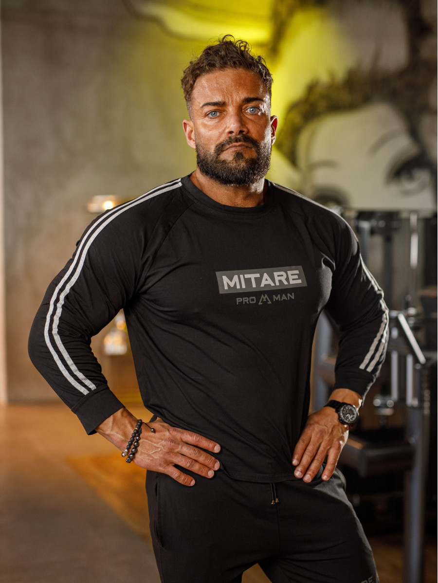 Langarm-T-Shirt K090 schwarz MITARE PRO MAN
