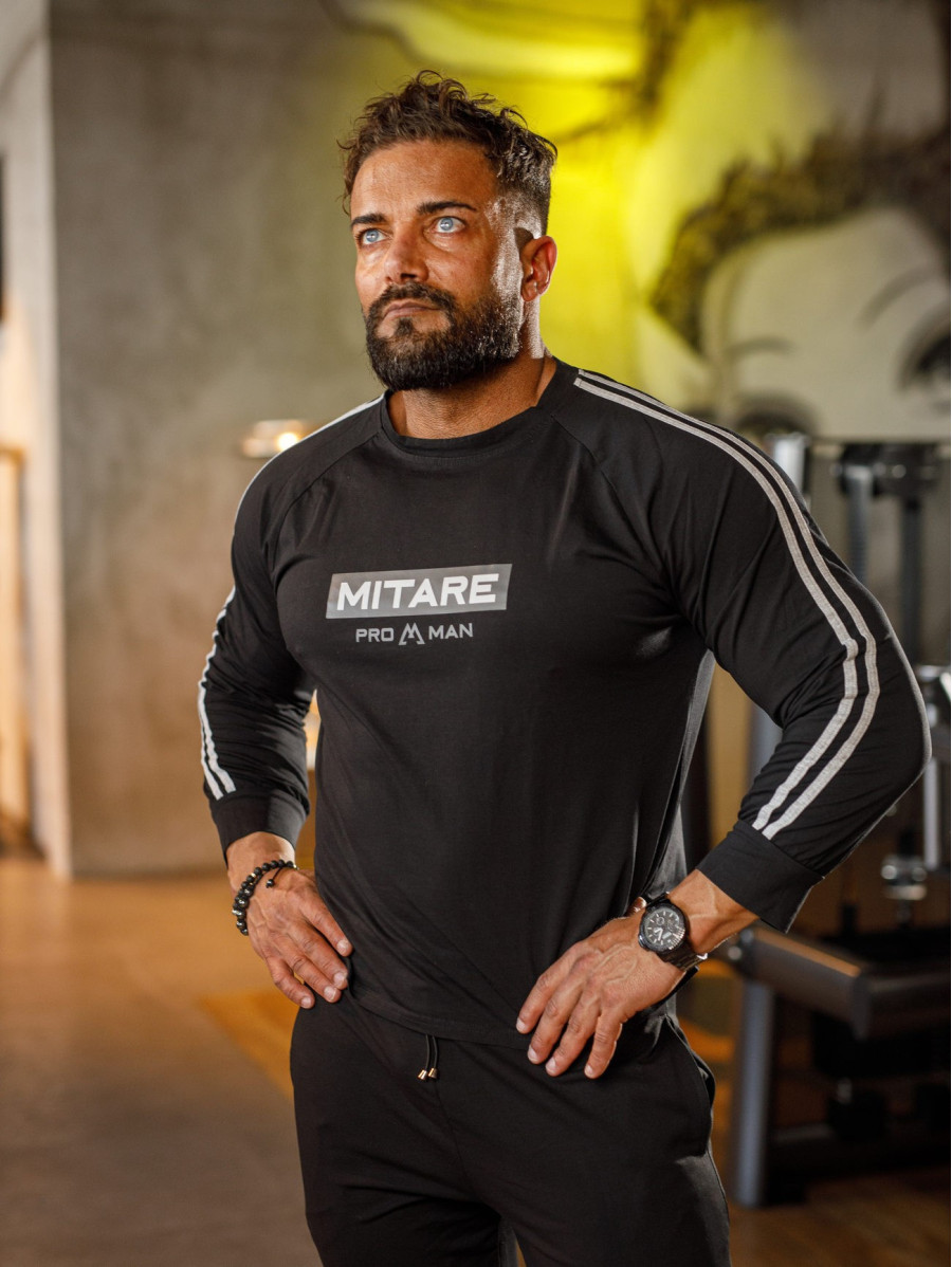 T-shirt manica lunga K090 nera MITARE PRO MAN