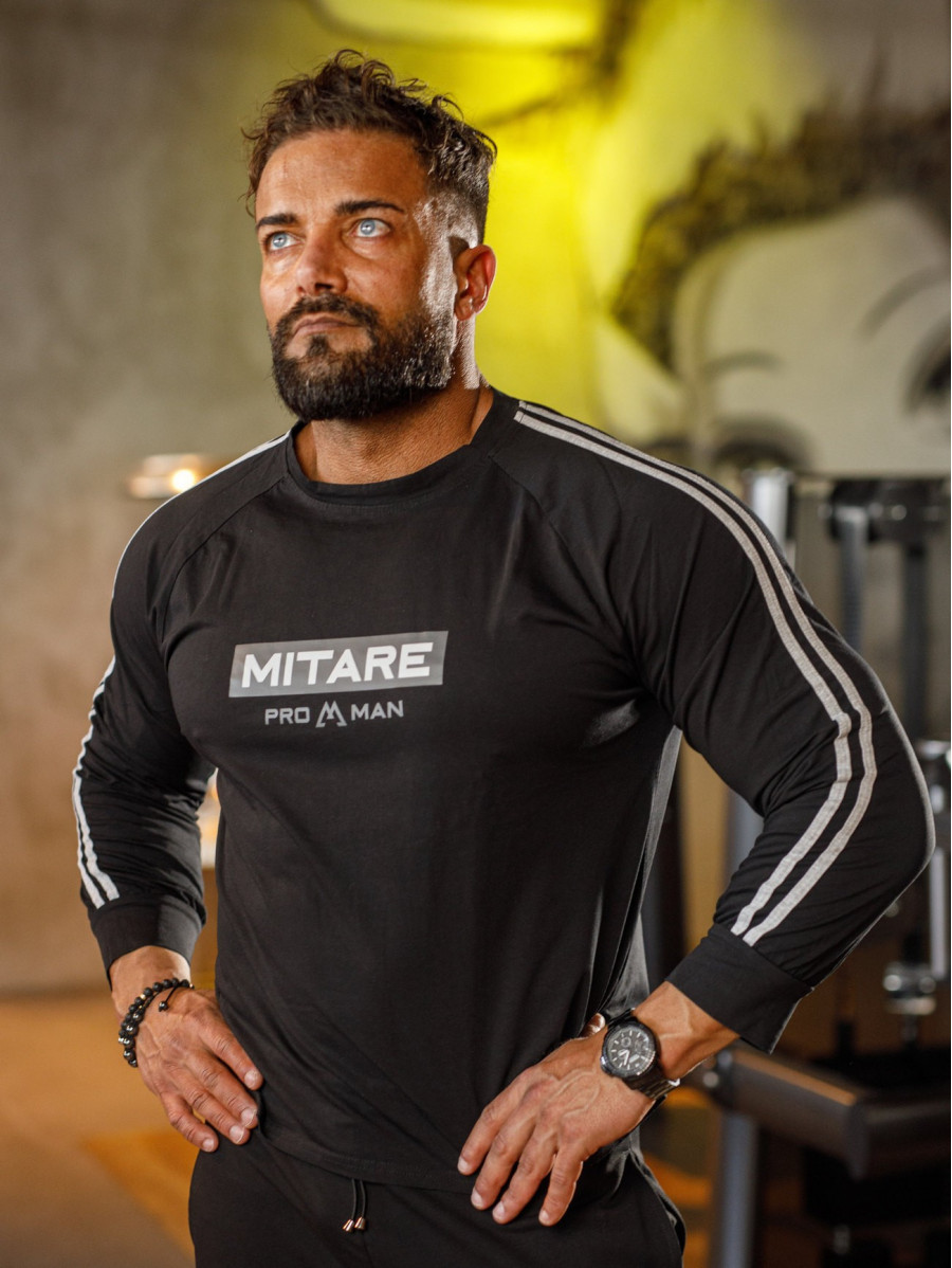 Langarm-T-Shirt K090 schwarz MITARE PRO MAN