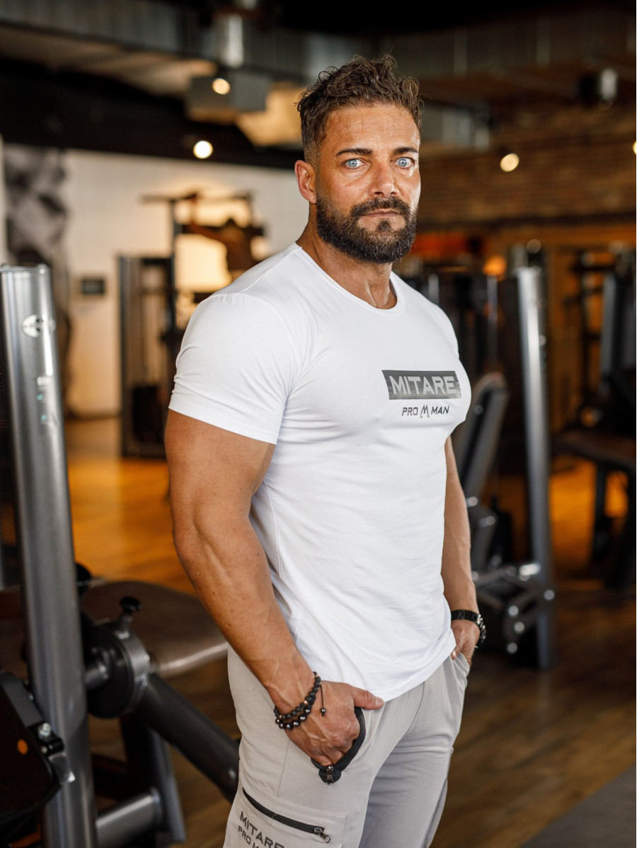 T-shirt K093 biała MITARE PRO MAN