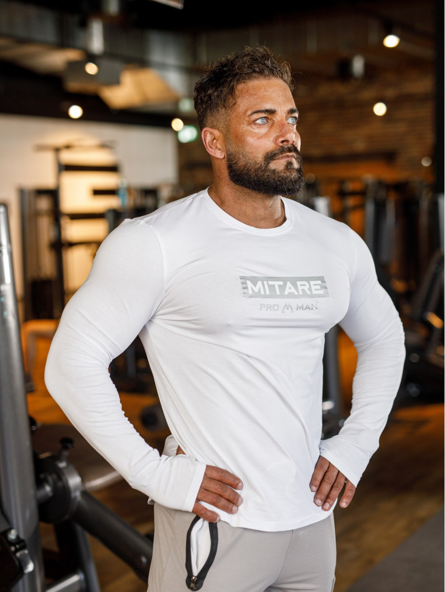 T-shirt manica lunga K094 bianco MITARE PRO MAN