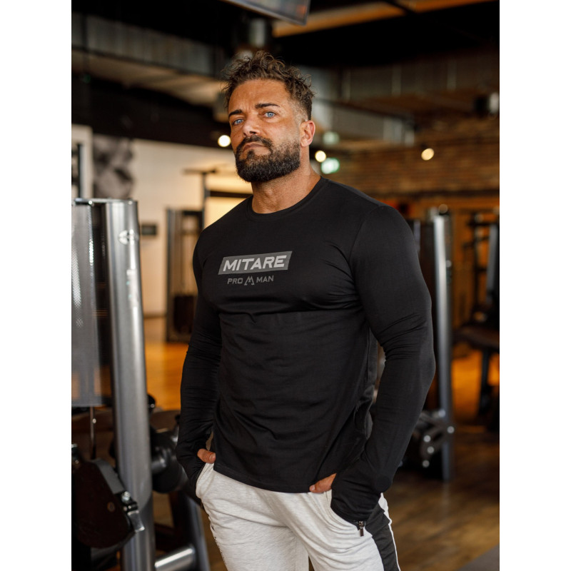 Camiseta manga larga K094 negro MITARE PRO MAN