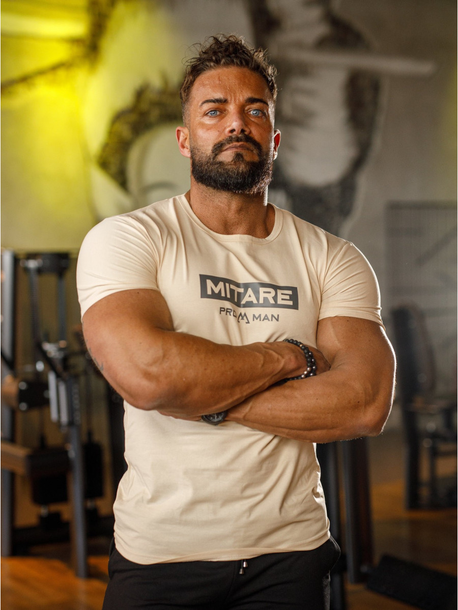 Camiseta K093 beige MITARE PRO MAN