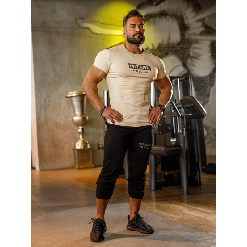 T-shirt K093 beżowy MITARE PRO MAN