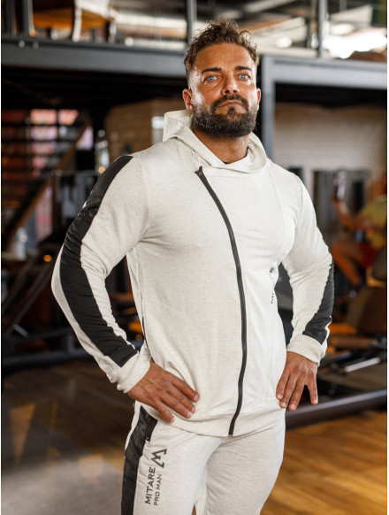 Sweat à capuche K097 gris clair MITARE PRO MAN 2