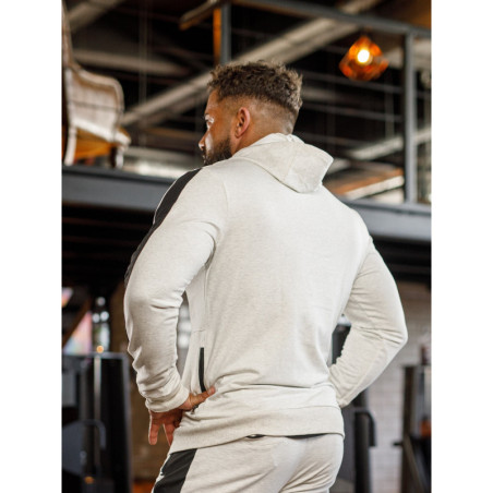 Sweat à capuche K097 gris clair MITARE PRO MAN