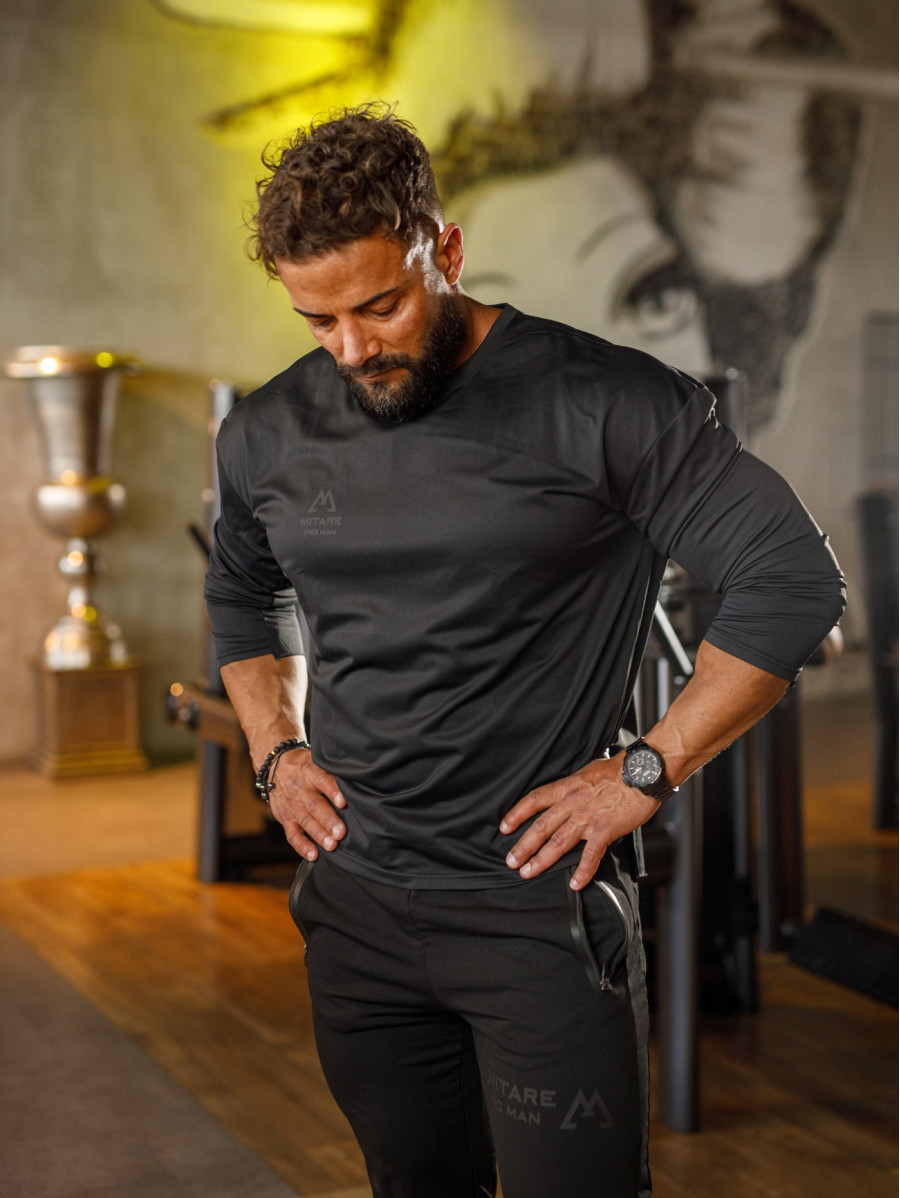 Langarm-T-Shirt K101 schwarz MITARE PRO MAN