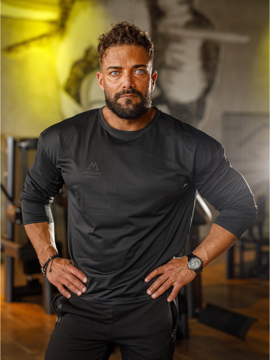 Langarm-T-Shirt K101 schwarz MITARE PRO MAN